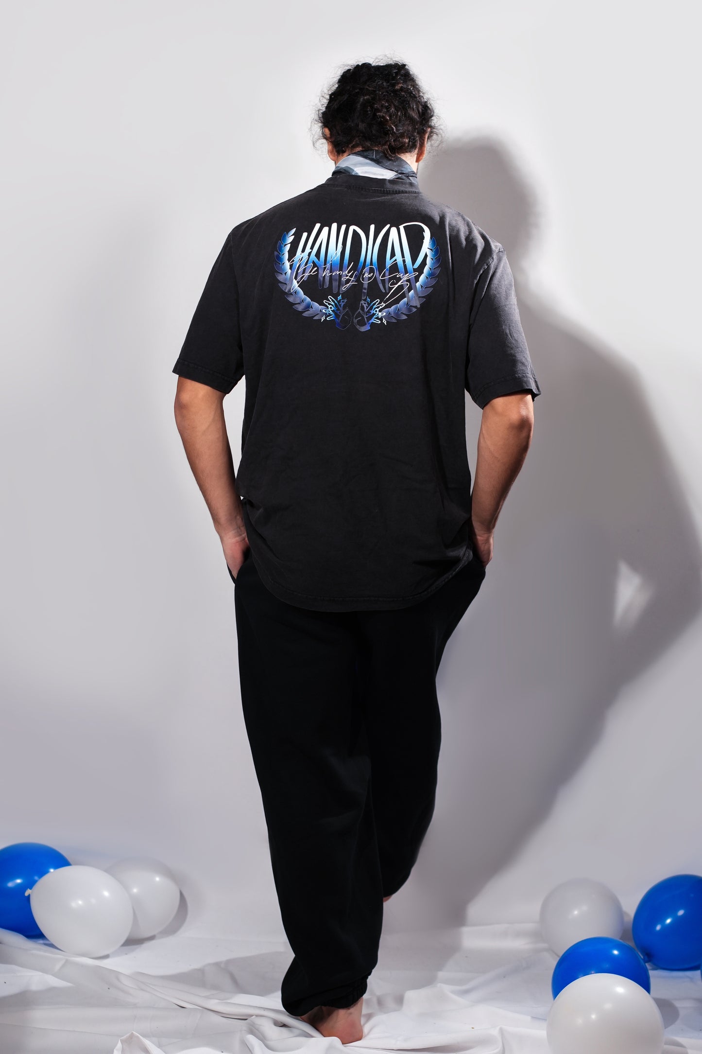 Camiseta negra Blue Race Handicap 001