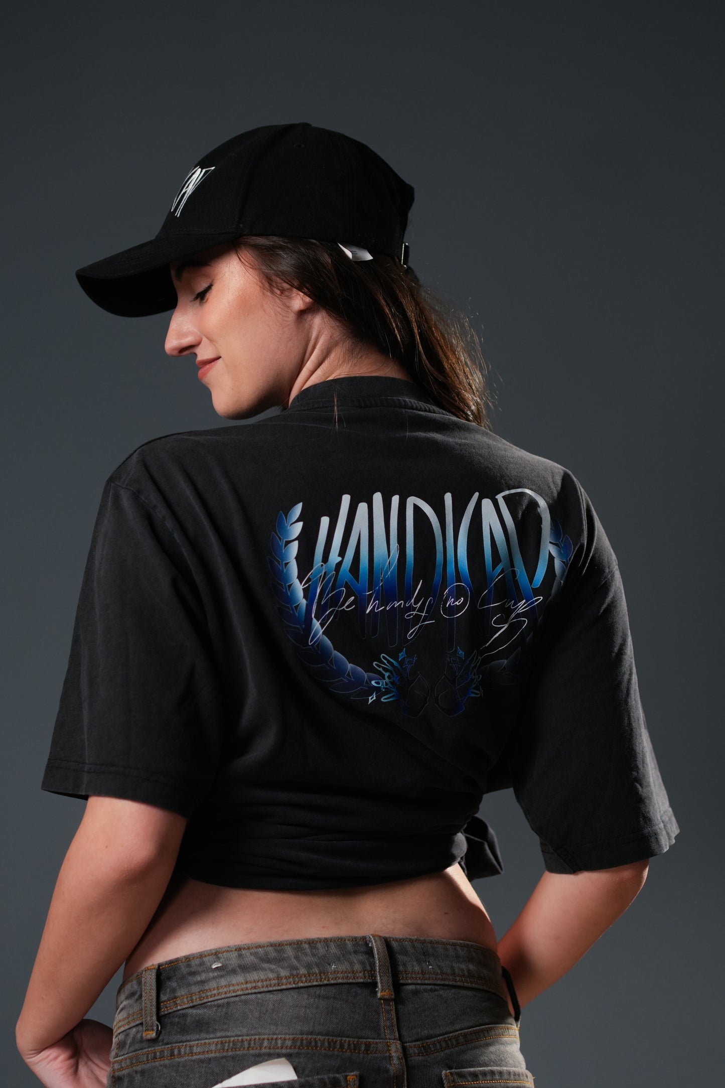 Camiseta negra Blue Race Handicap 001